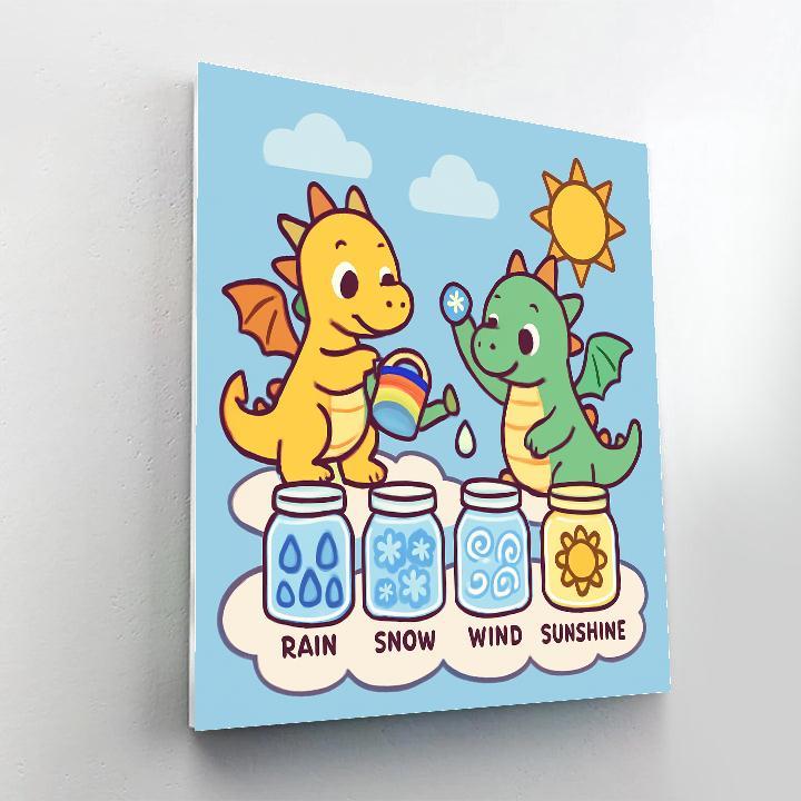 Sky Garden Dragons Sorting Weather Seeds Paint by numbers kits