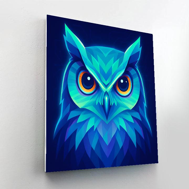 Aurora Circuit Owl paint by number