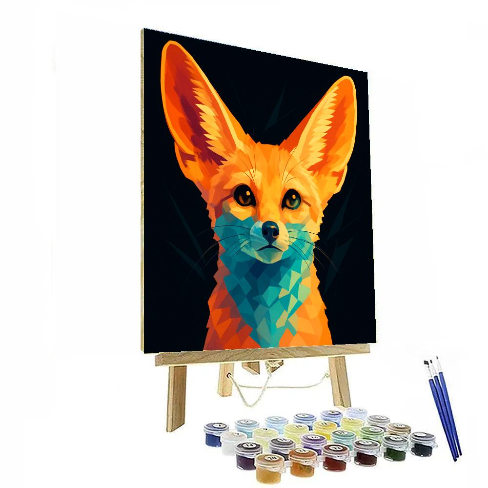 Crystalline Desert Fox Paint by numbers art