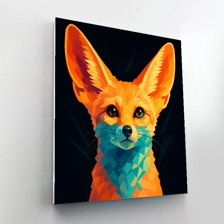 Crystalline Desert Fox Paint by numbers art