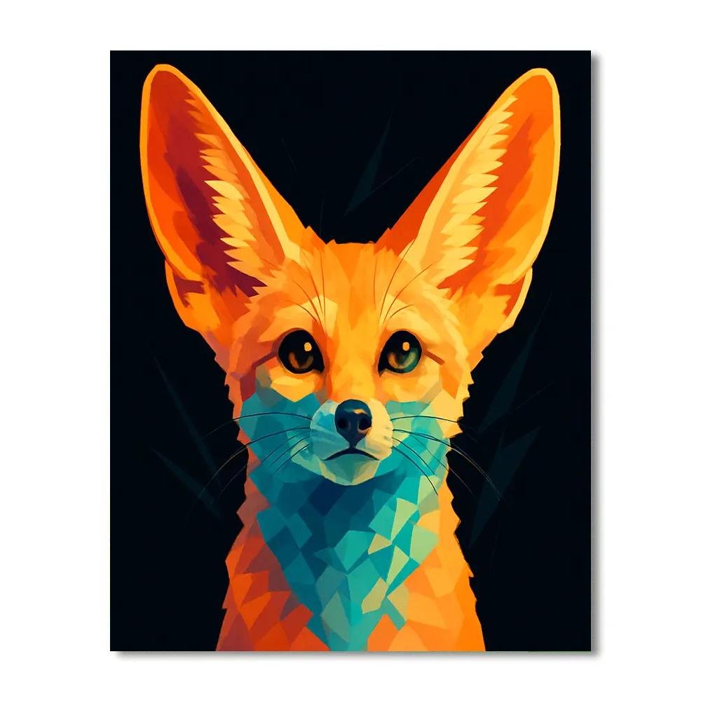 Crystalline Desert Fox Paint by numbers art