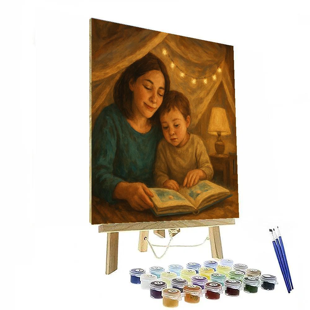 Library Fort Storytime Glow Paint by numbers kits