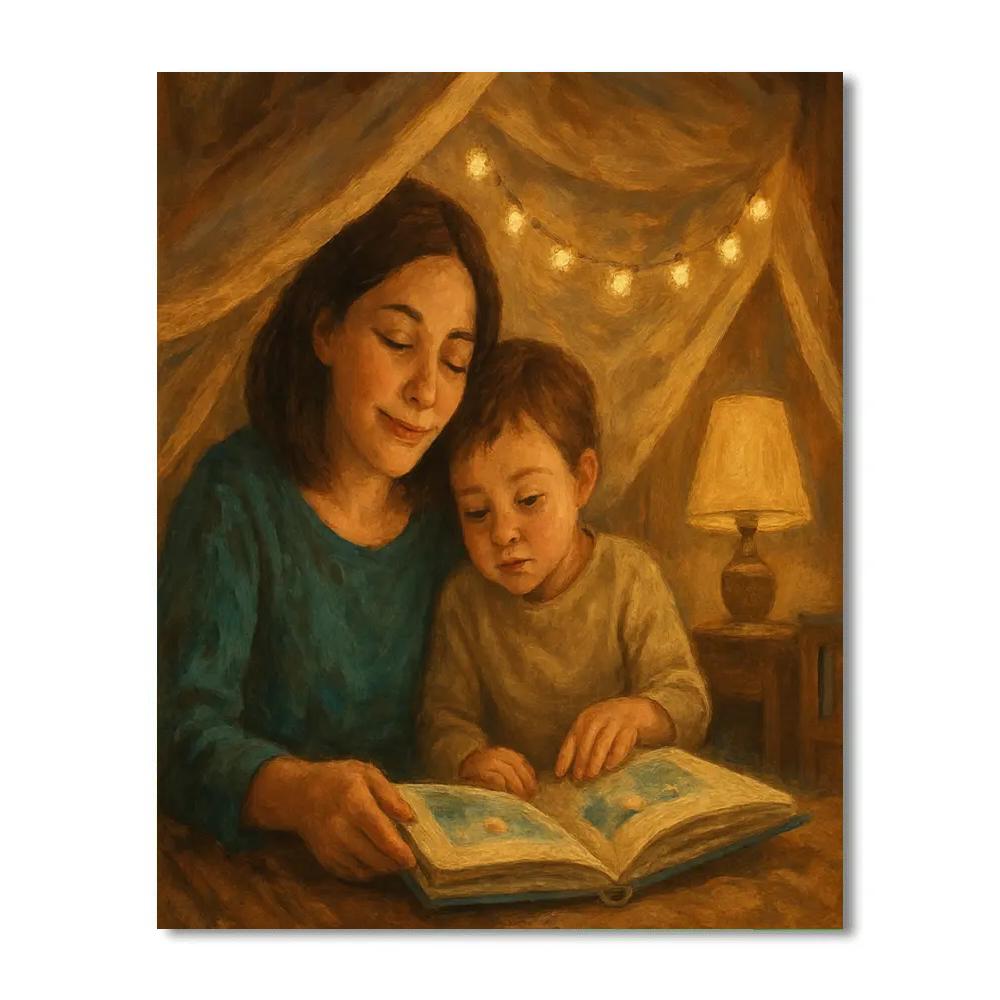 Library Fort Storytime Glow Paint by numbers kits