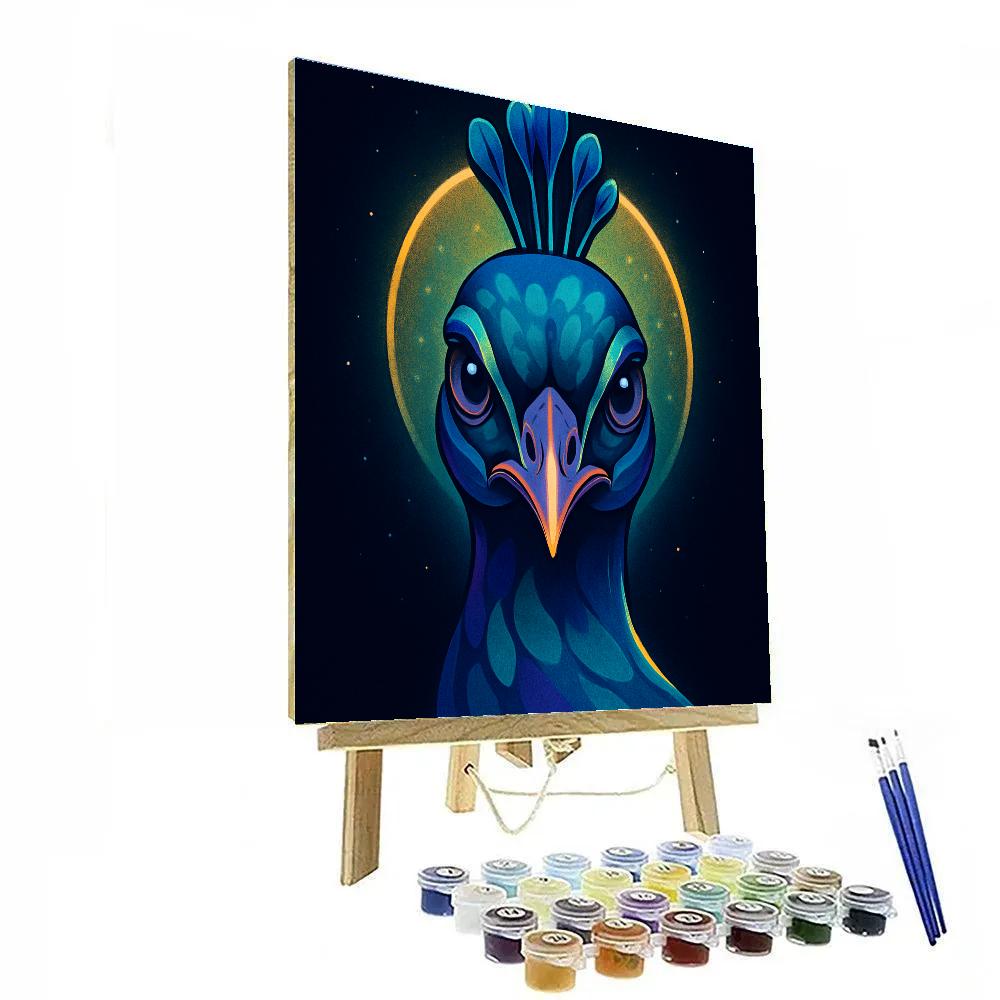 Cosmic Bloom Peacock Gaze Paint by numbers kits