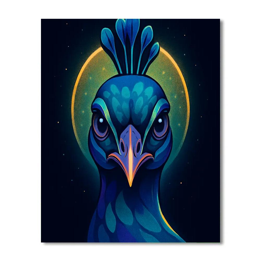 Cosmic Bloom Peacock Gaze Paint by numbers kits