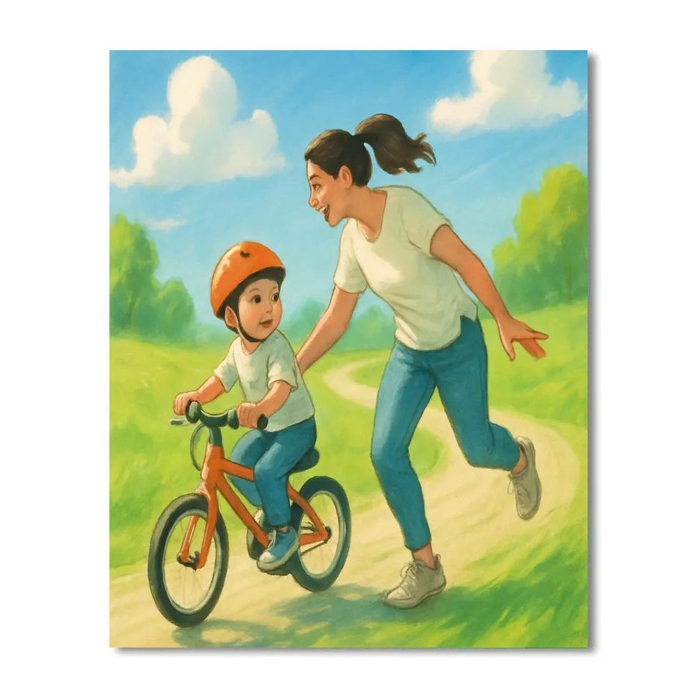 First Bike Ride Steady Hands painting number kit