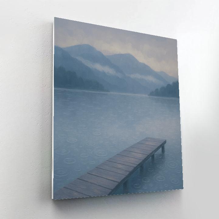 Rain Kissed Lake And Distant Mountains painting number kit