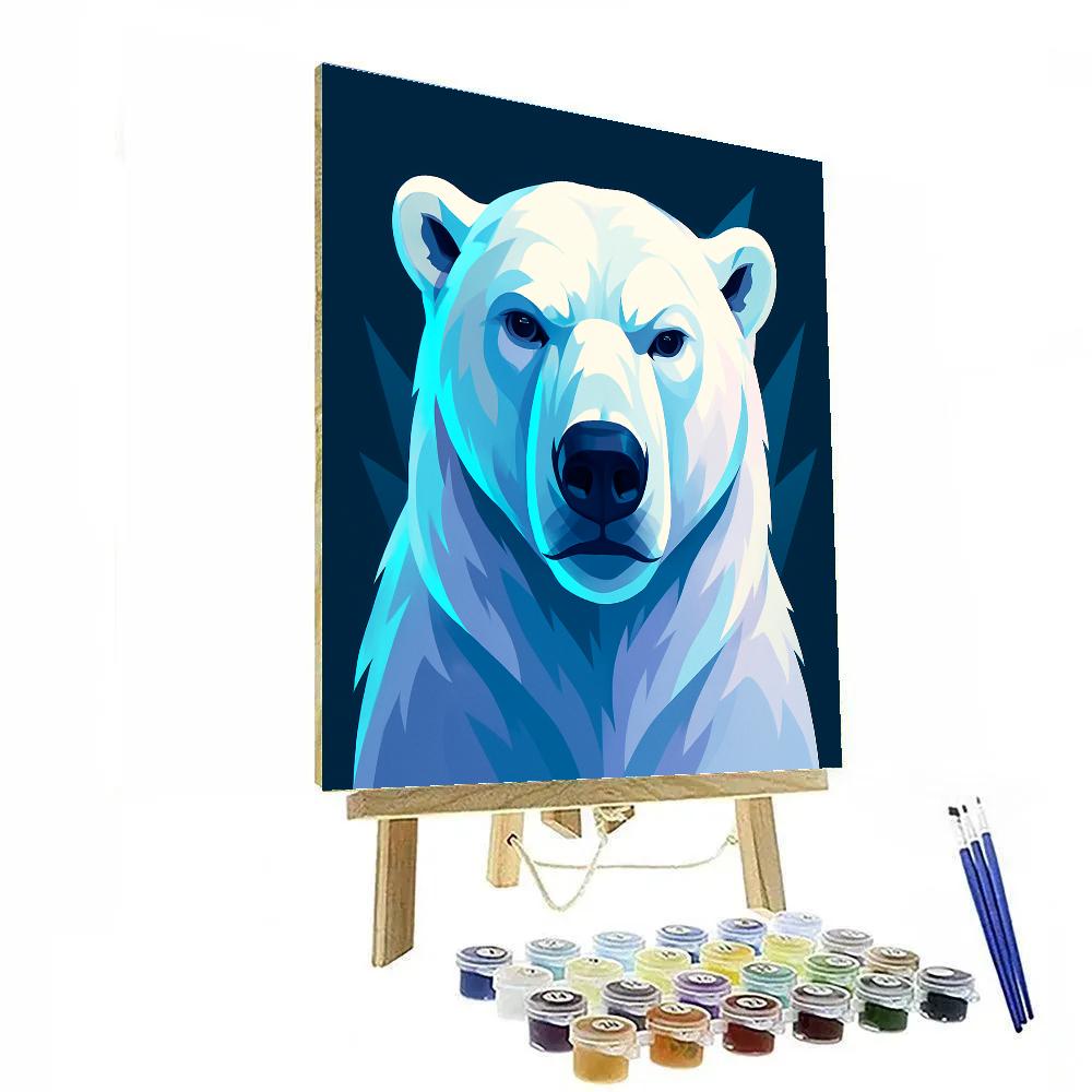 Glacier Pulse Polar Bear Numbered painting kits