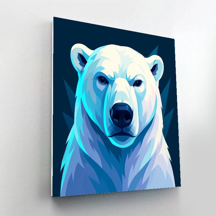 Glacier Pulse Polar Bear Numbered painting kits