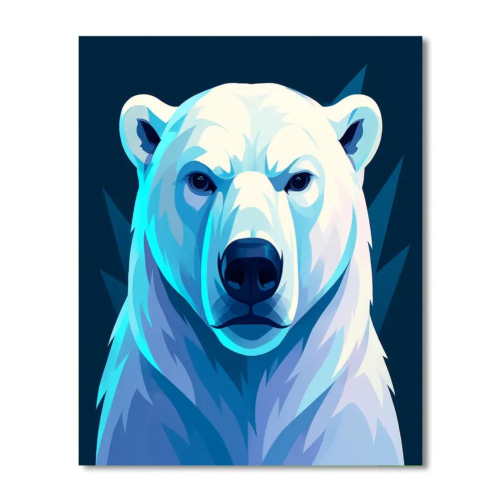 Glacier Pulse Polar Bear Numbered painting kits