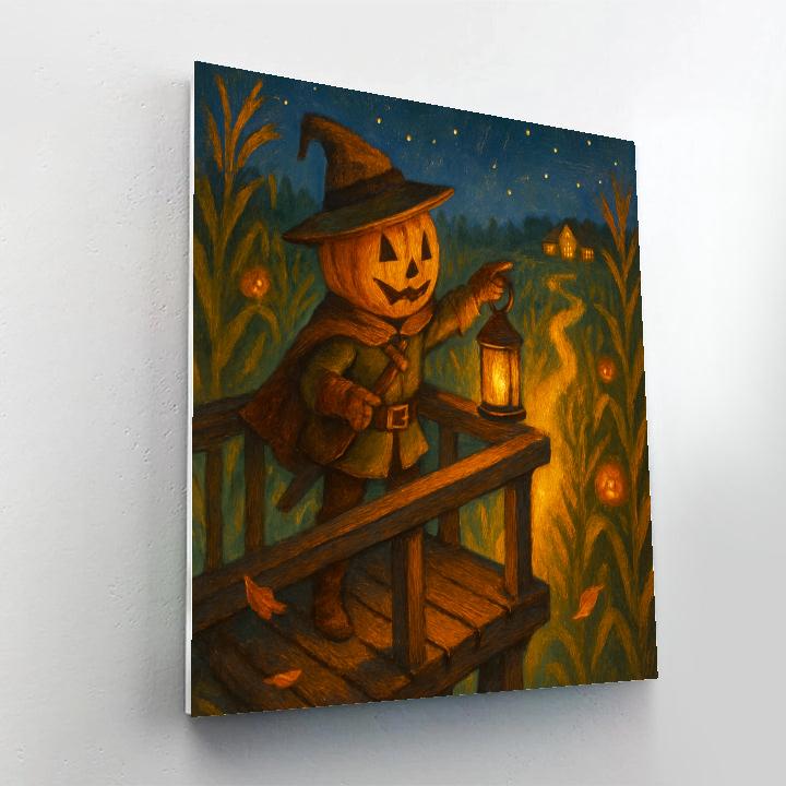 Candlelit Corn Maze Lookout Tower DIY paint by numbers