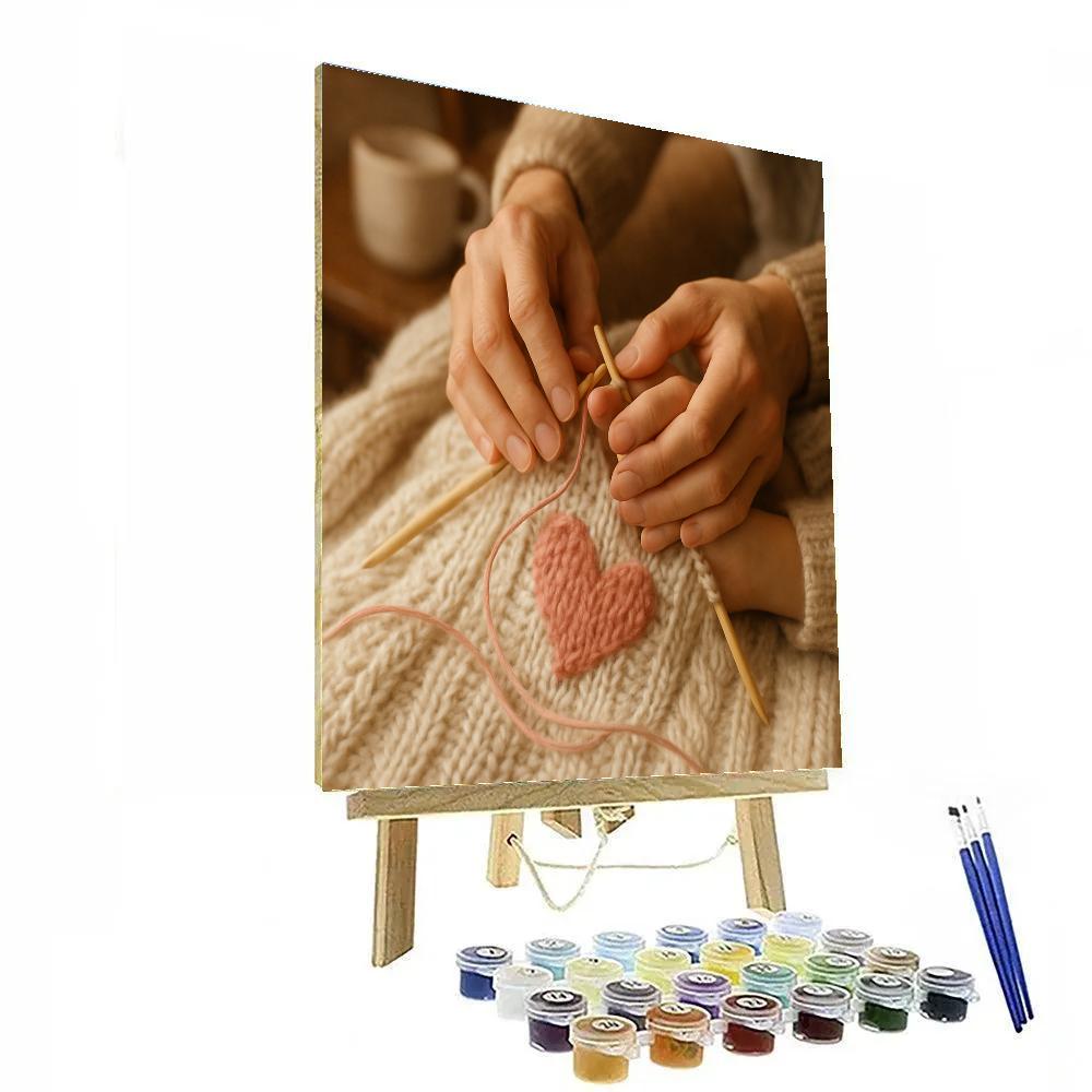 Knit Blanket Generations Close Up Paint by numbers art