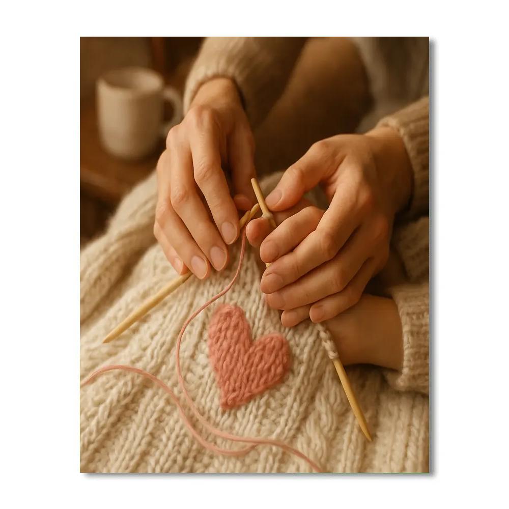 Knit Blanket Generations Close Up Paint by numbers art