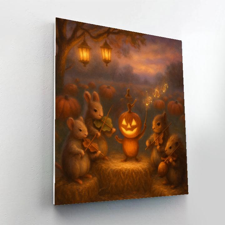 The Pumpkin Patch Orchestra At Dusk Paint by numbers kits