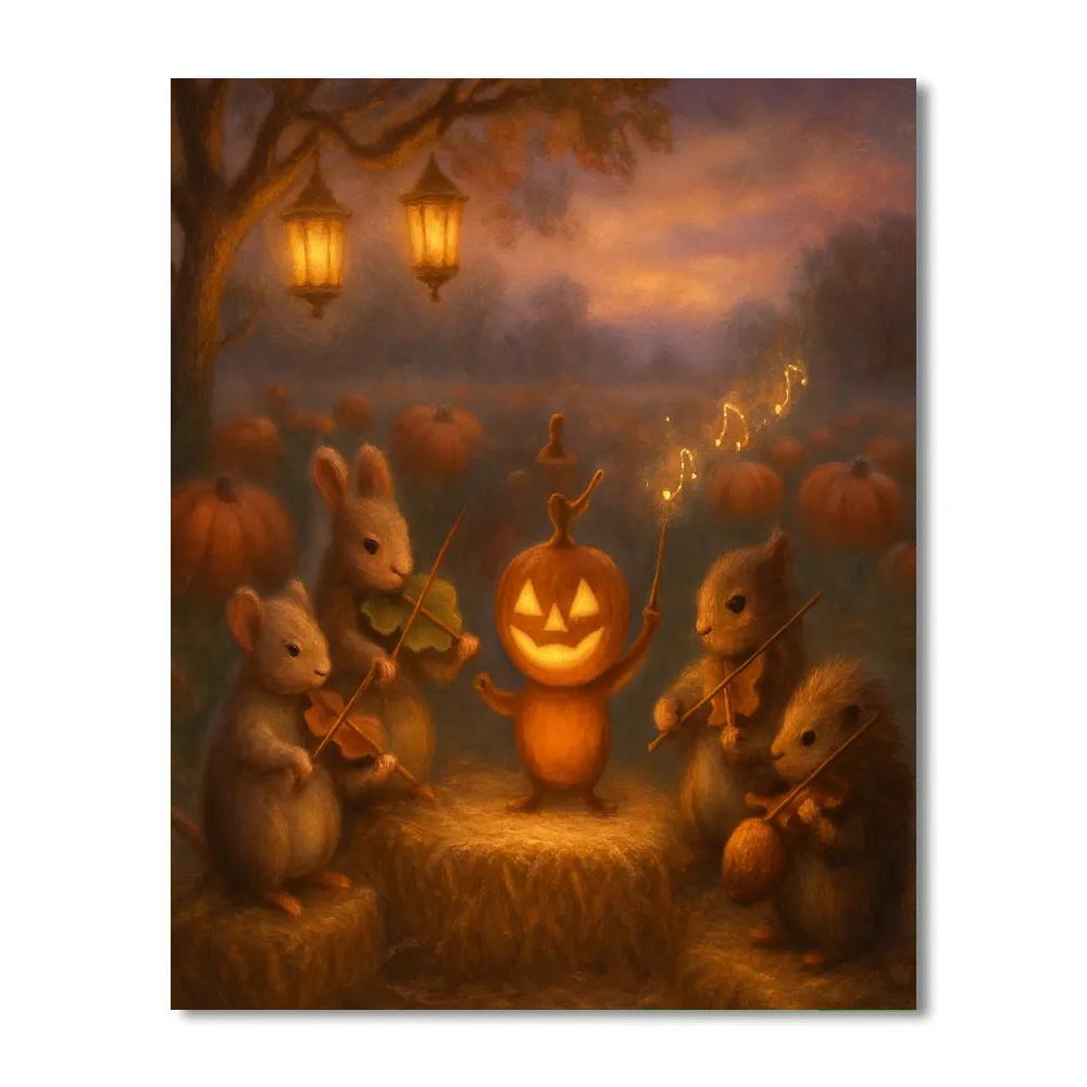 The Pumpkin Patch Orchestra At Dusk Paint by numbers kits