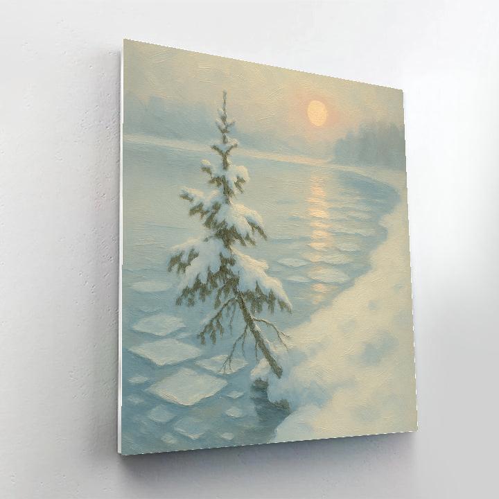 Winter Quiet At The Frozen Inlet Paint by numbers kits