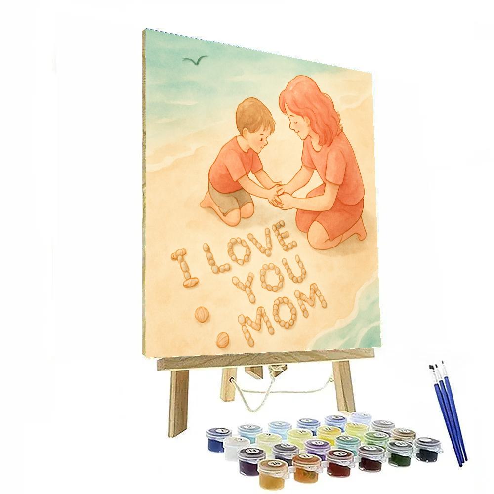 Seashell Message At Shoreline Paint by numbers kits