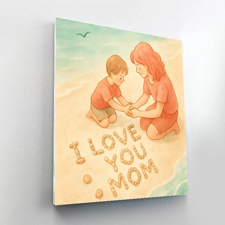 Seashell Message At Shoreline Paint by numbers kits