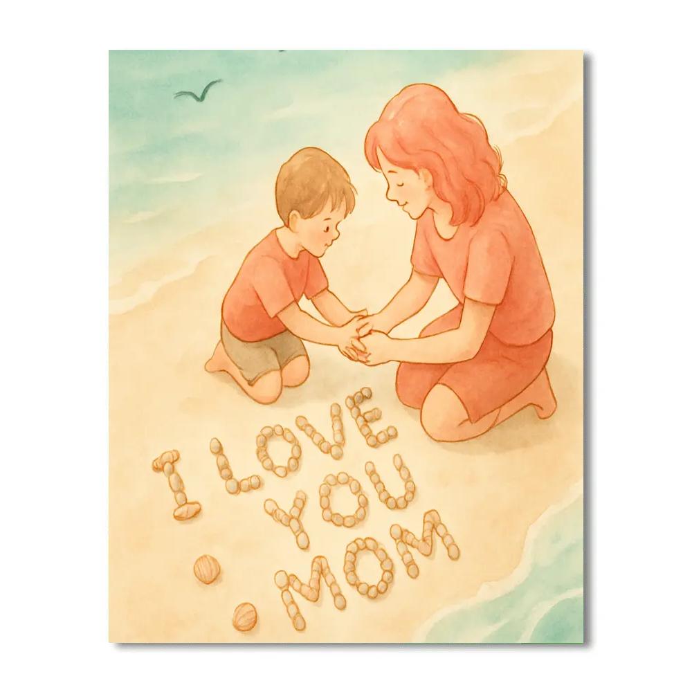 Seashell Message At Shoreline Paint by numbers kits