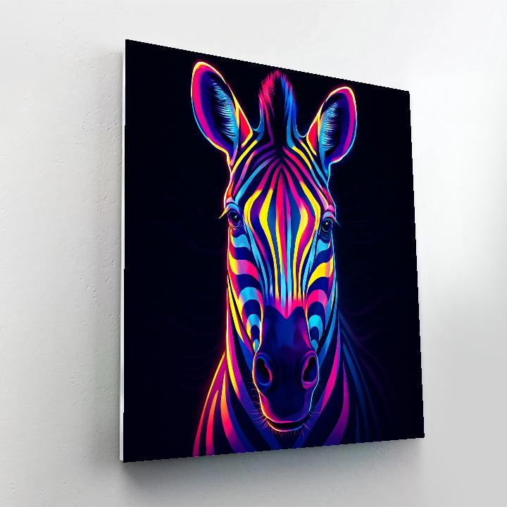 Midnight Mirage Zebra Painting by numbers kit