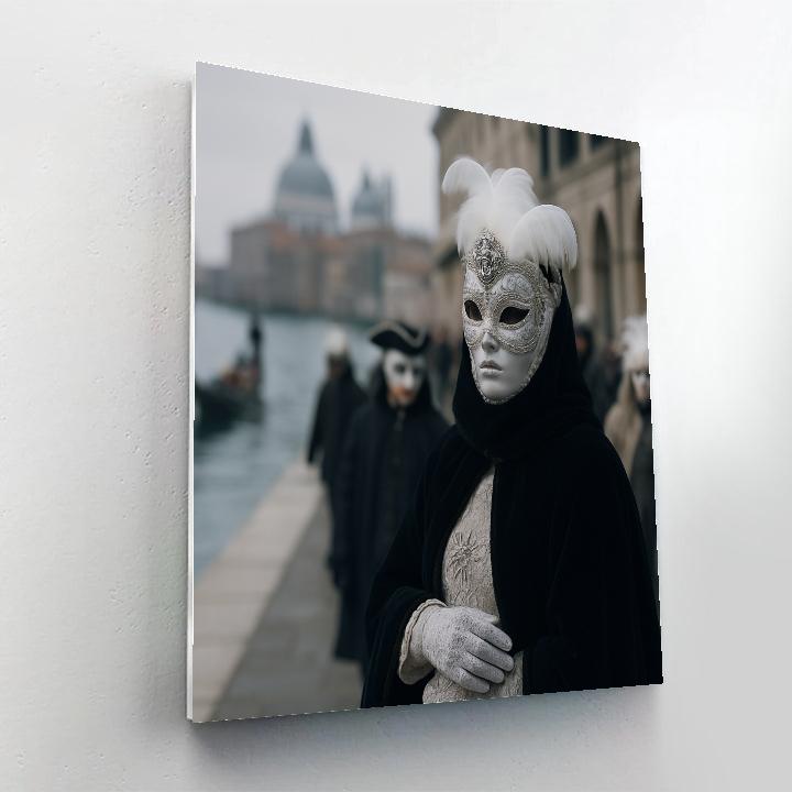 Venice Carnival Masked Stroller Near St Marks Square DIY paint by numbers