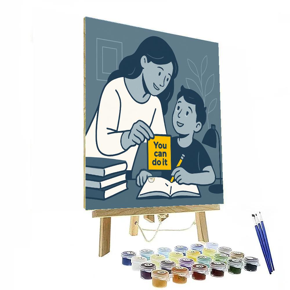 Study Desk Encouragement Note Paint by numbers art