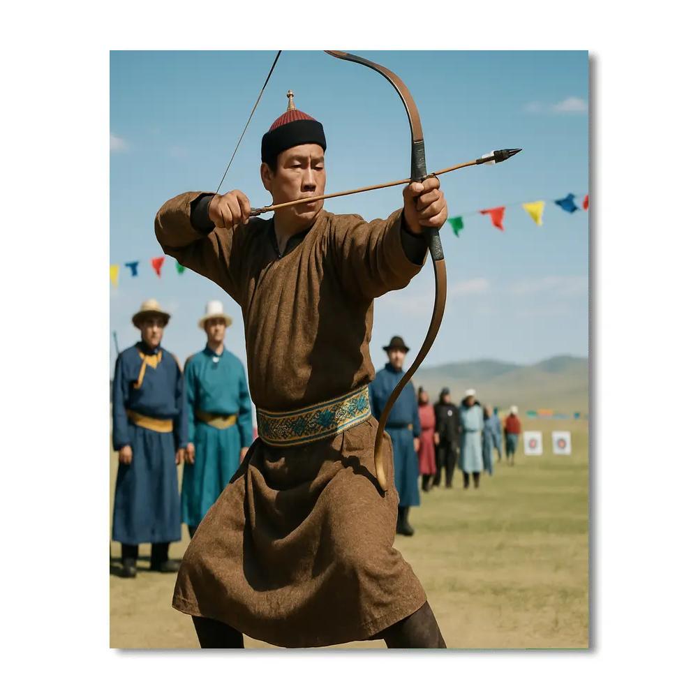 Naadam Festival Archery Field Ulaanbaatar Numbered painting kits
