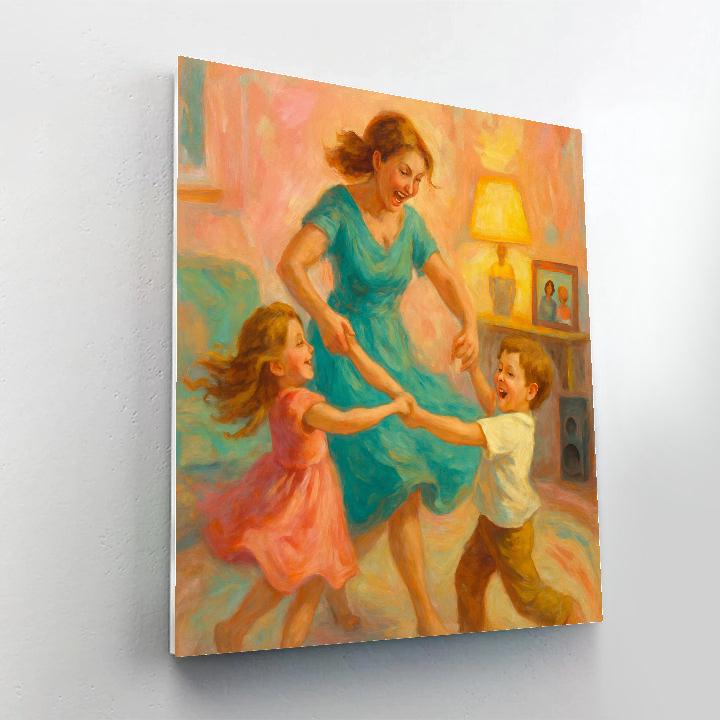 Dance Practice Living Room Spin Paint by numbers art