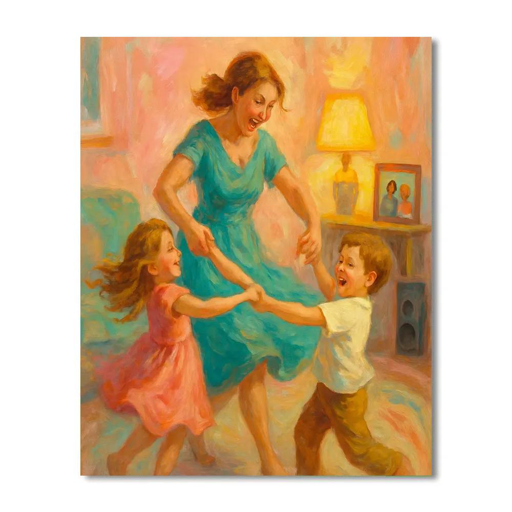 Dance Practice Living Room Spin Paint by numbers art