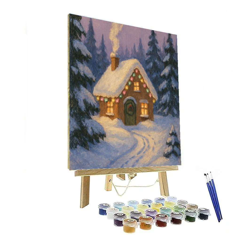 Gingerbread Cottage In Pine Hollow paint by color