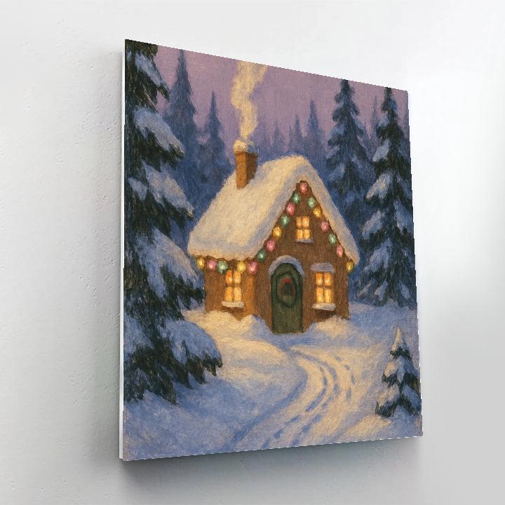Gingerbread Cottage In Pine Hollow paint by color