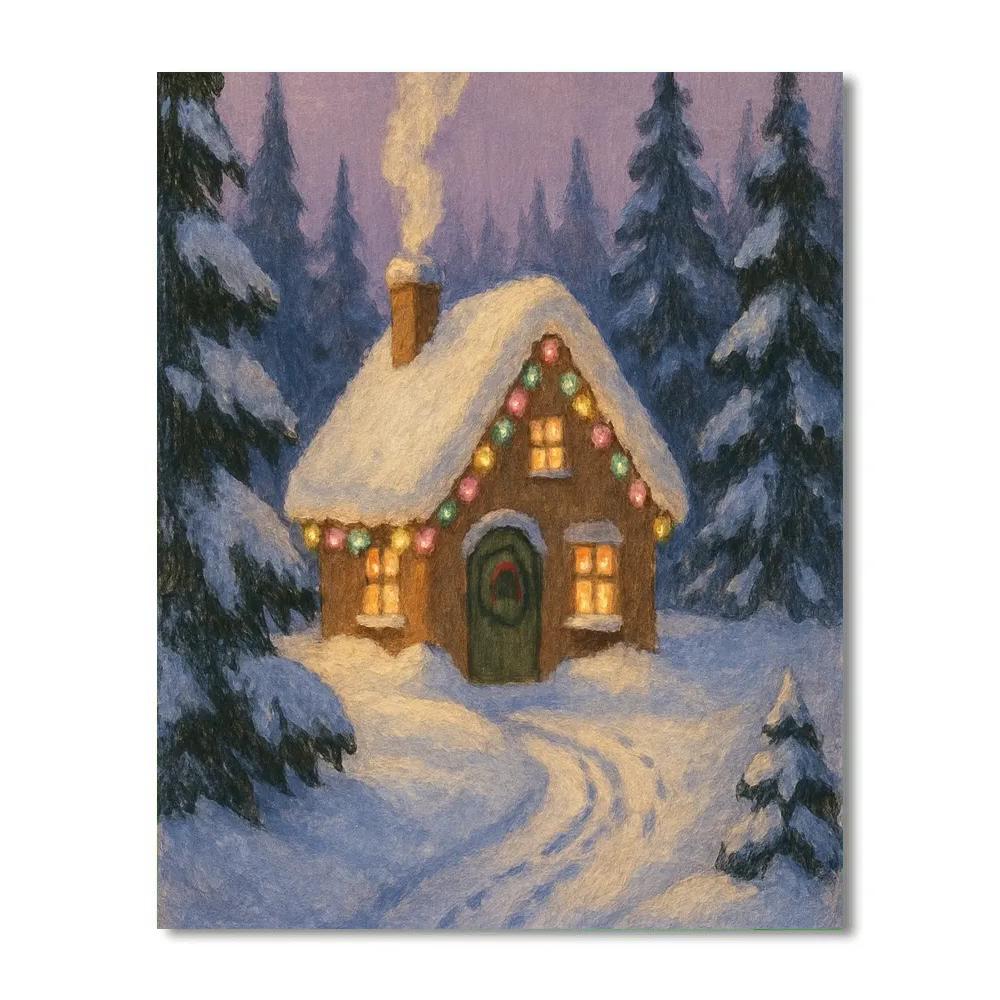 Gingerbread Cottage In Pine Hollow paint by color