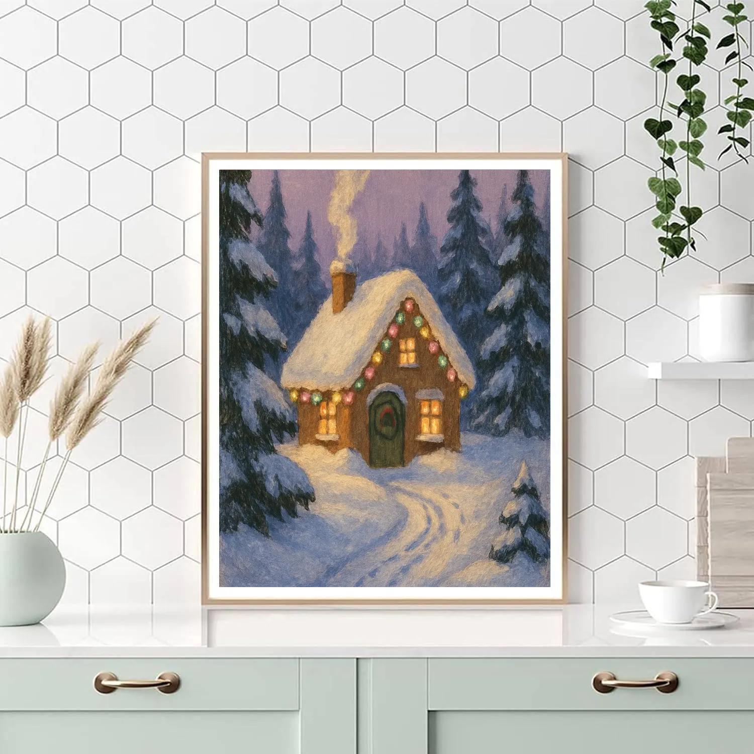 Gingerbread Cottage In Pine Hollow paint by color