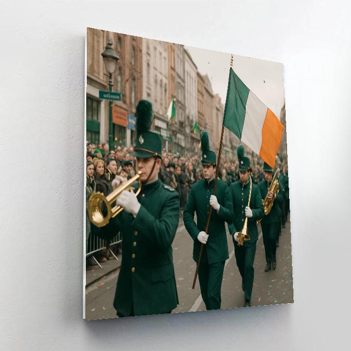 St Patrick’s Day Parade On O’Connell Street Dublin paint by number