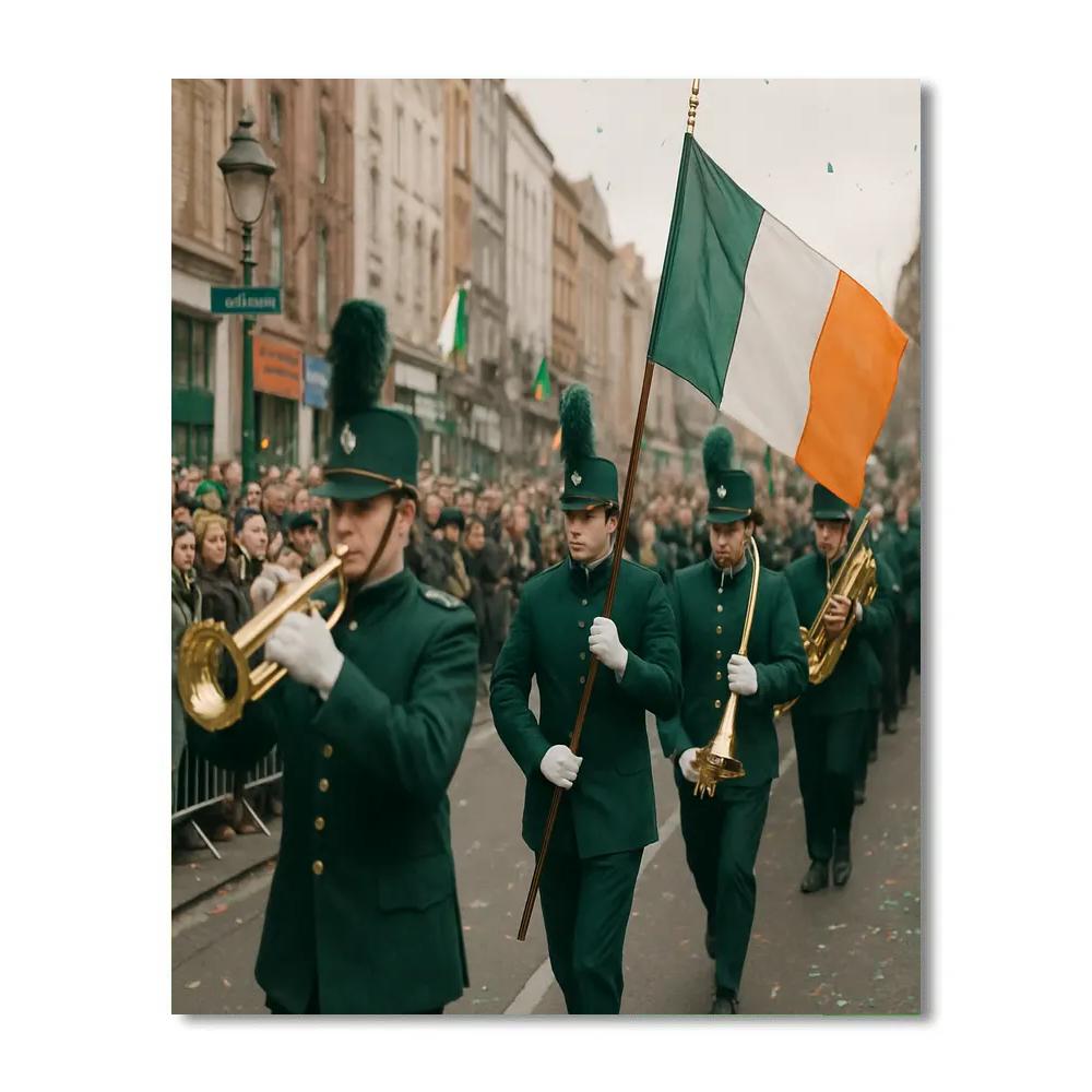 St Patrick’s Day Parade On O’Connell Street Dublin paint by number