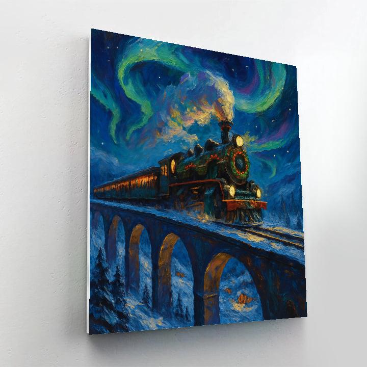 Polar Express On Aurora Bridge Paint by numbers art