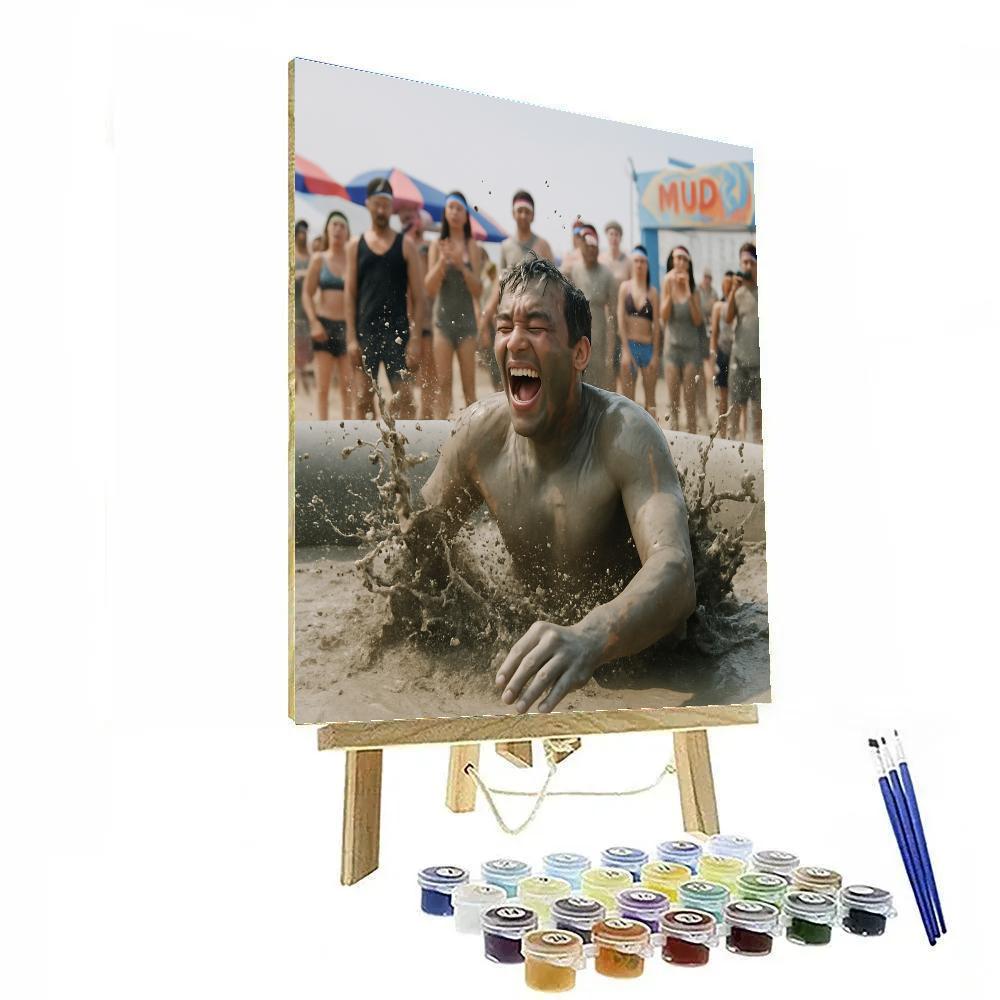 Boryeong Mud Festival Action Shot Daecheon Beach Number painting