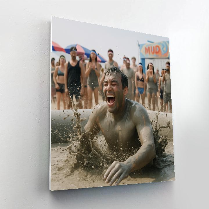 Boryeong Mud Festival Action Shot Daecheon Beach Number painting