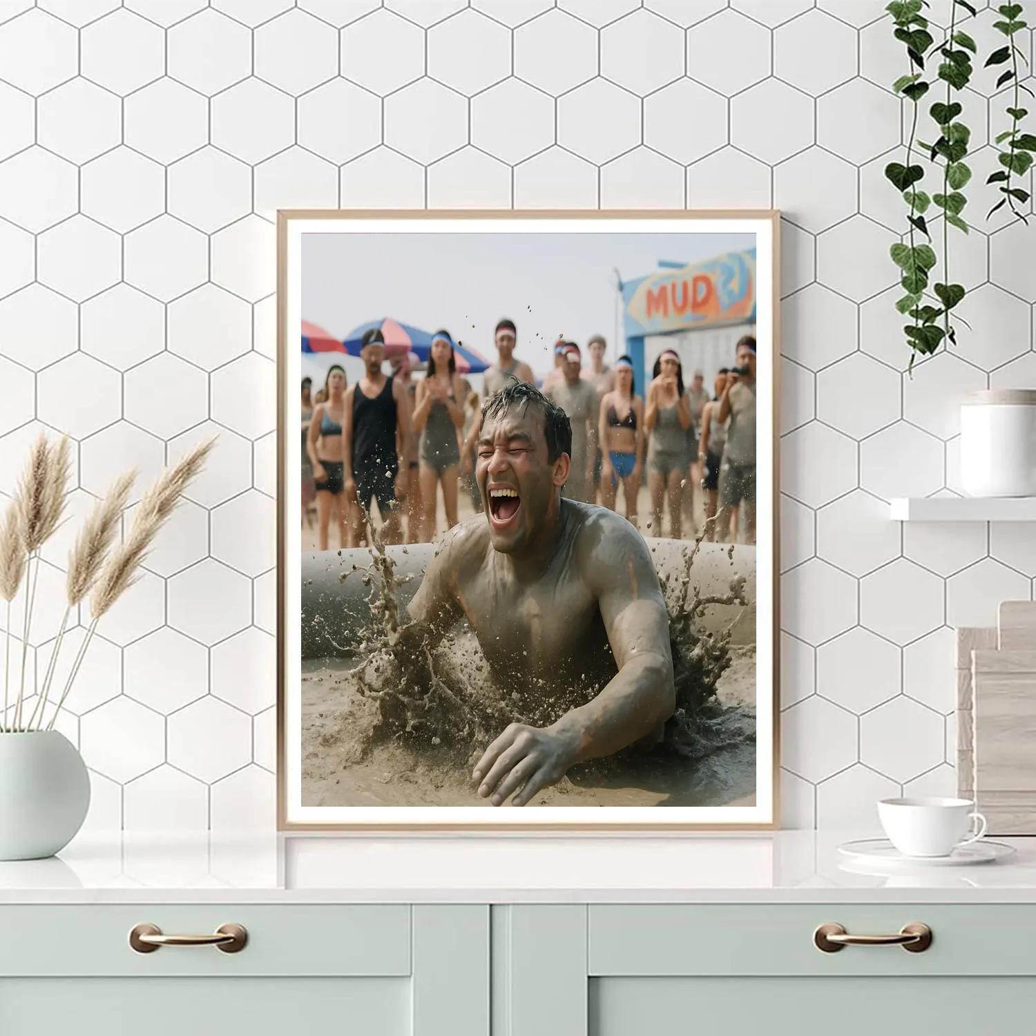 Boryeong Mud Festival Action Shot Daecheon Beach Number painting