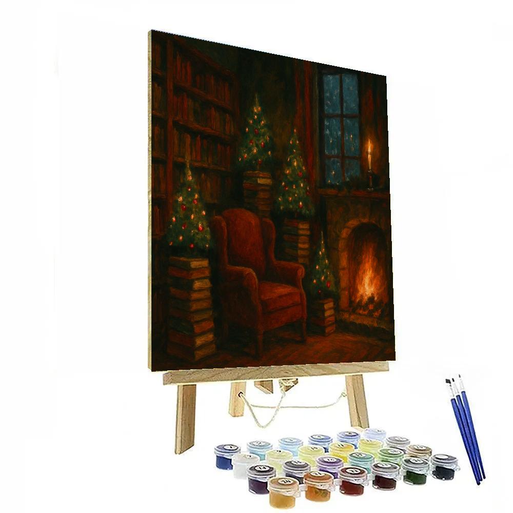 Secret Santa Library Nook Numbered painting kits
