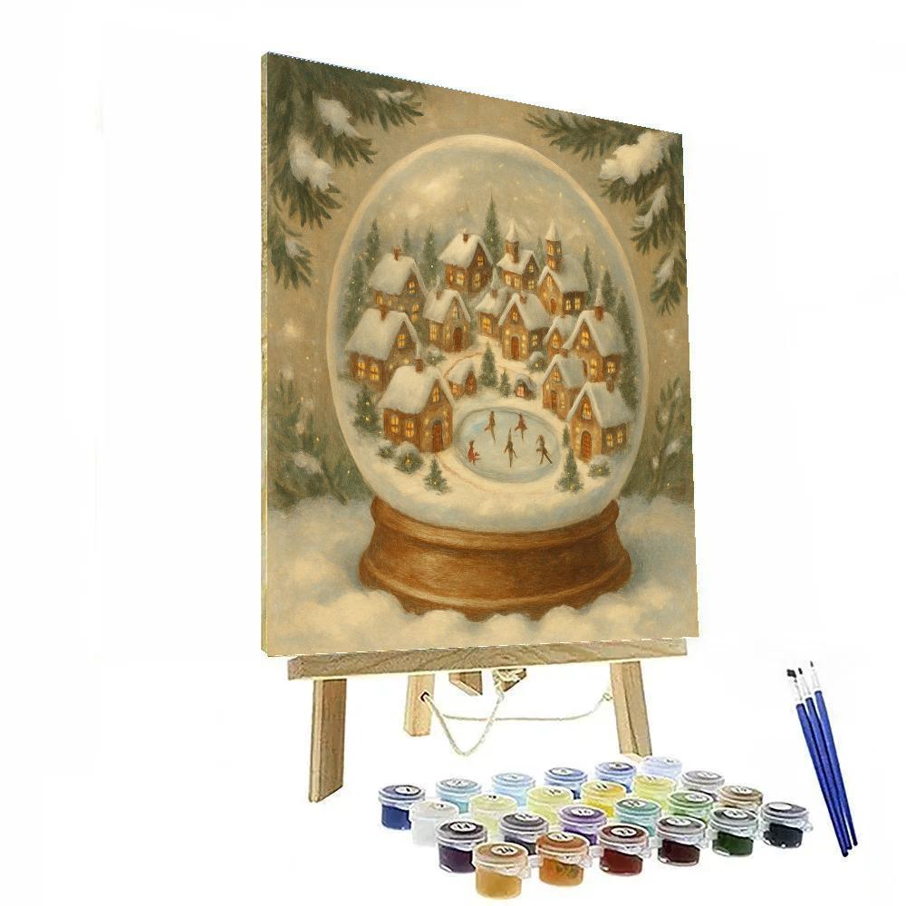 Snowglobe Village Dreamscape Paint by numbers kits