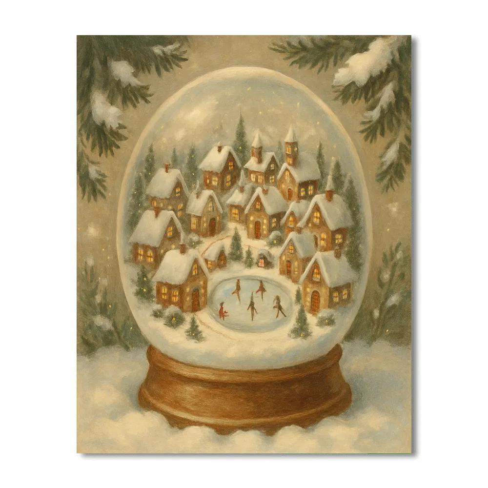 Snowglobe Village Dreamscape Paint by numbers kits
