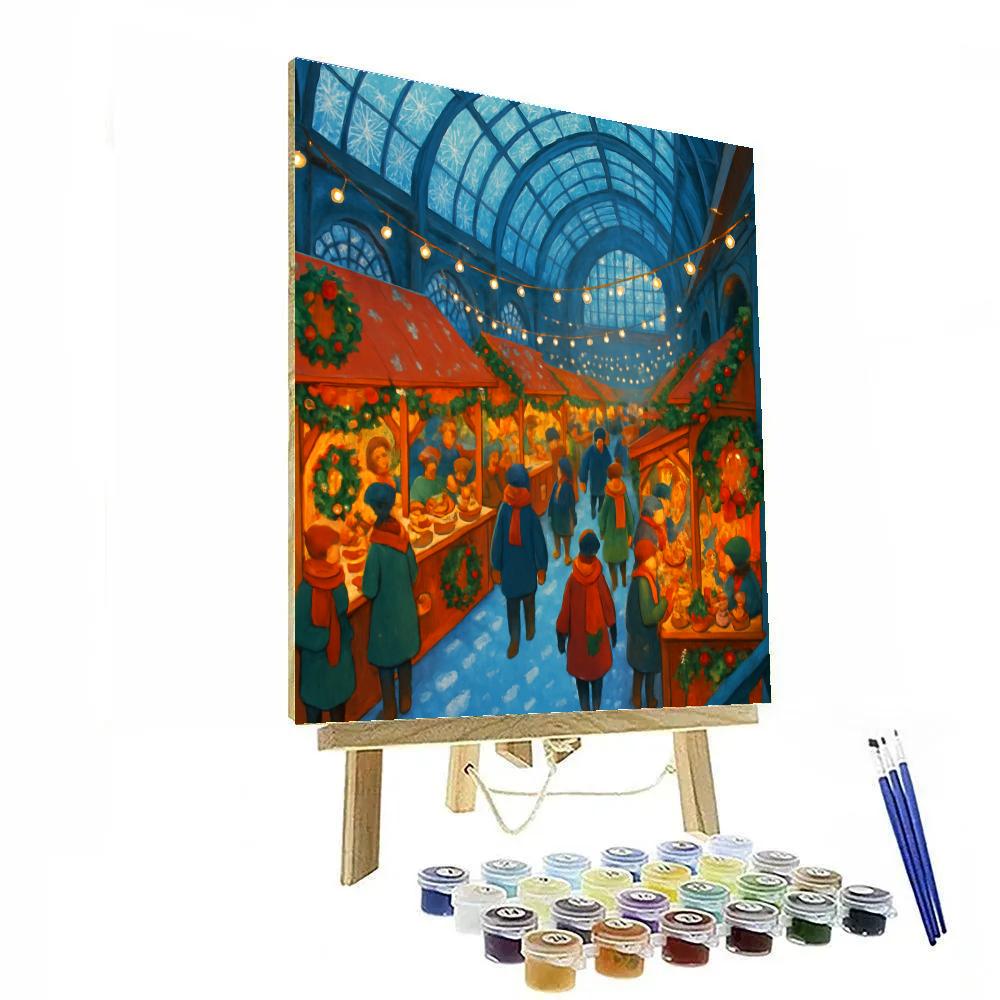 Holiday Market Under Glass Canopy Paint by numbers kits