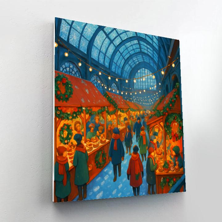 Holiday Market Under Glass Canopy Paint by numbers kits
