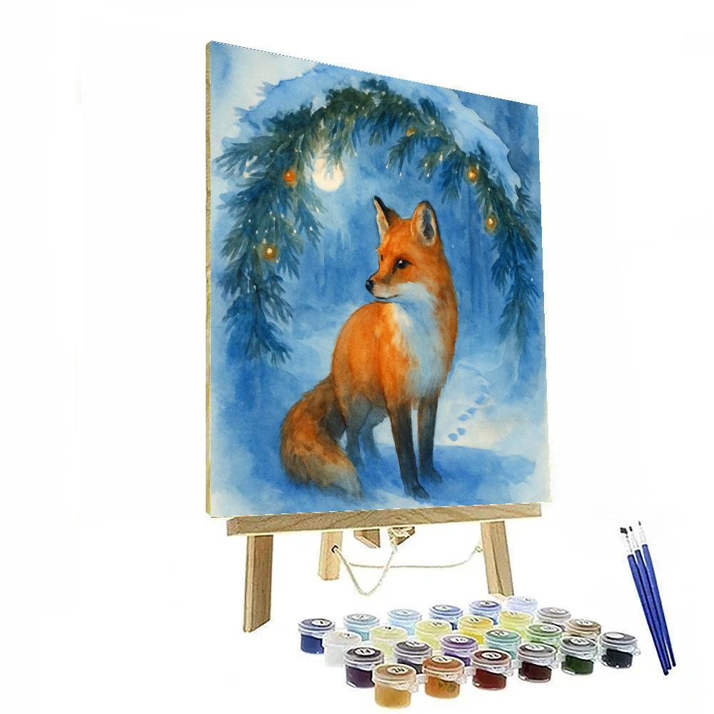 Moonlit Fox By Evergreen Archway paint by color