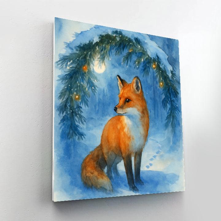 Moonlit Fox By Evergreen Archway paint by color