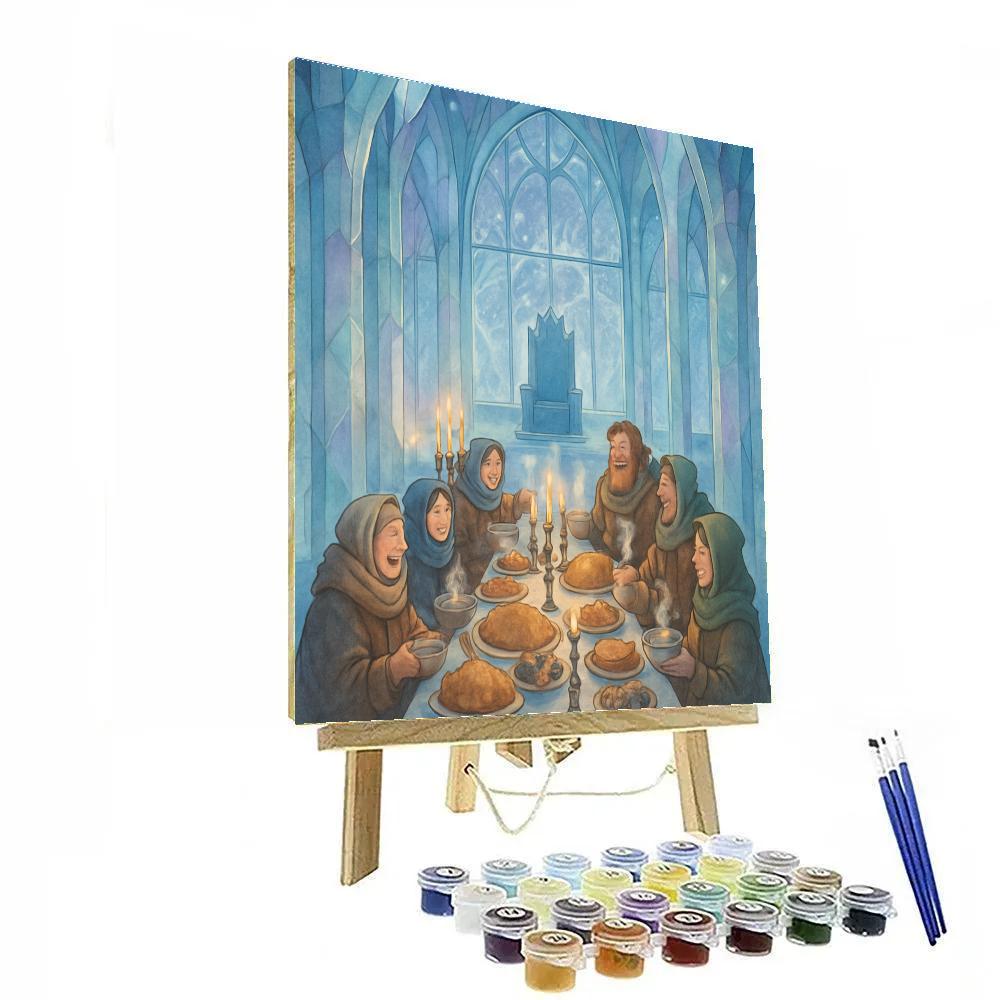 Enchanted Ice Castle Feast painting number kit