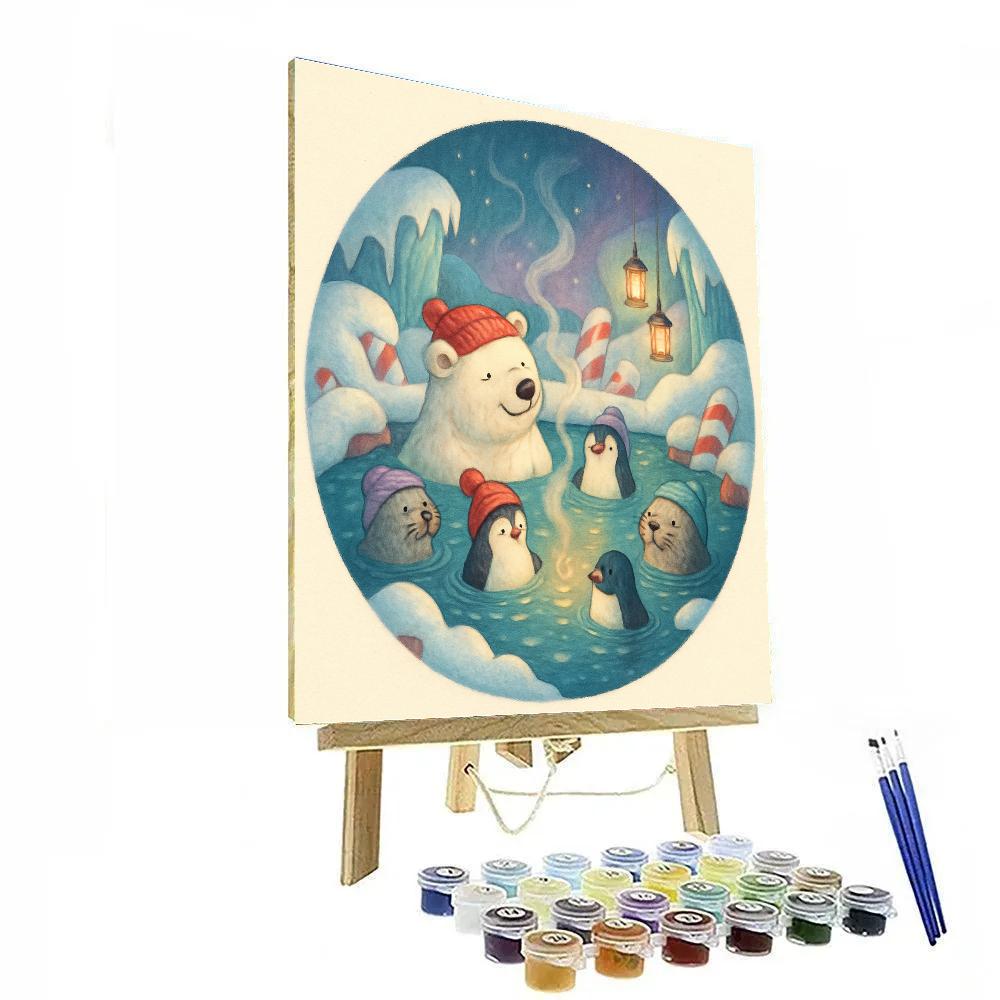 North Pole Hot Springs Evening Paint by numbers art