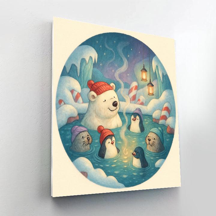North Pole Hot Springs Evening Paint by numbers art