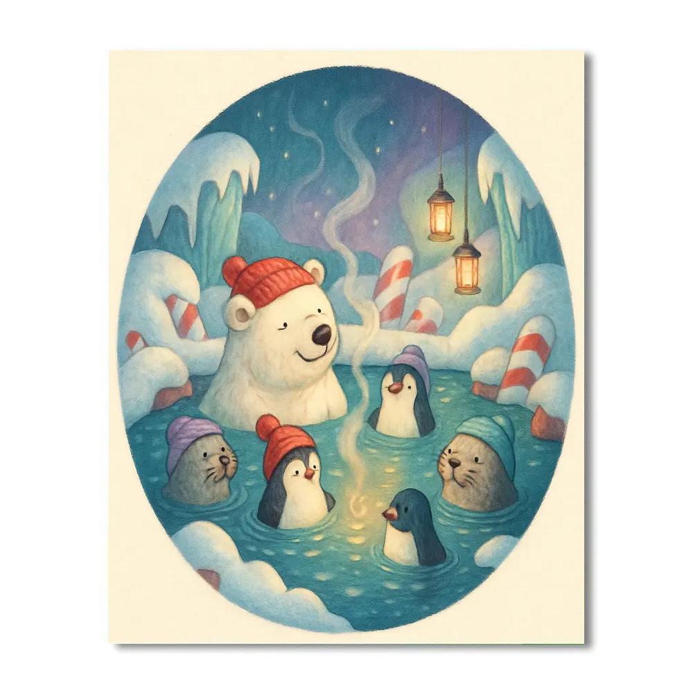 North Pole Hot Springs Evening Paint by numbers art